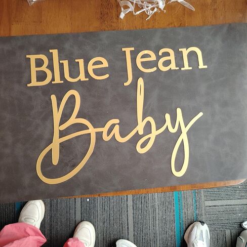 Blue Jean baby Sign for Backdrop,Acrylic Mirror Baby Shower Decorations,a Little Denim Baby Is On The Way Decorations for Birthday Party Decoration Welcome Boy or Girl Blue Jean Clothes Pregnancy Party Decorations in Kuwait