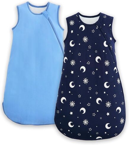 JiAmy Baby Sleep Sack Wearable Blanket, Cotton Baby Sleeping Bag with J-Shaped 2-Way Zipper for Infant Toddler, 0-24 Months in Kuwait