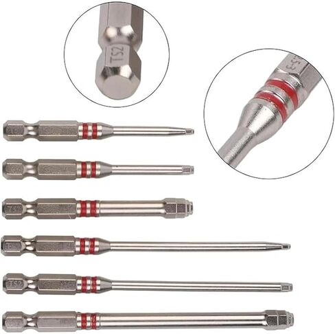 2026 Magnetic Hex Shank Screwdriver Bits Set - 6pcs Pagoda-Shaped Design for Electric Drills & Wrenches, Multiple Sizes in Kuwait