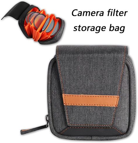 Portable Filter Keeper Case Soft Padded Filter Container Storage Bag Fit Various Size Polarizing Neutral Density Organiser in Kuwait