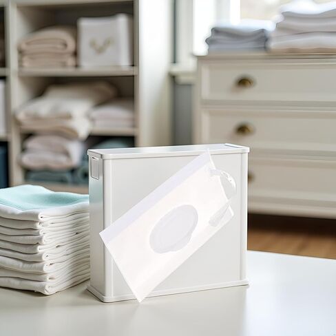 Transparent Baby Wipe Case Travel Holder Keeps Wipes Moist Set of Wet Wipes Holders Cases Portable Travel On The Go Refillable Dispenser Container, Diaper Wipe Holders in Kuwait