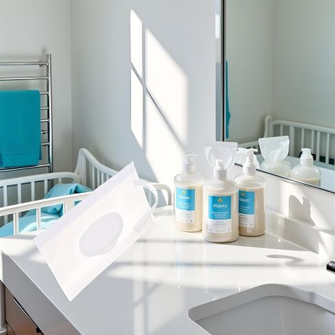 Transparent Baby Wipe Case Travel Holder Keeps Wipes Moist Set of Wet Wipes Holders Cases Portable Travel On The Go Refillable Dispenser Container, Diaper Wipe Holders in Kuwait