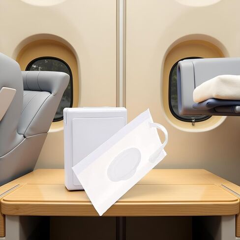 Transparent Baby Wipe Case Travel Holder Keeps Wipes Moist Set of Wet Wipes Holders Cases Portable Travel On The Go Refillable Dispenser Container, Diaper Wipe Holders in Kuwait