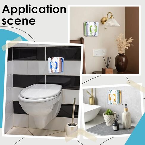 6 Pcs Kitchen Wipes Box, 4.8x3.3x5.9 Inch Acrylic Wall-Mounted Wipes Dispenser Non-Slip Flushable Wipes Container Box with Sticker for Bathroom, Kitchen, Bedroom, Toilet, Home, Clear in Kuwait