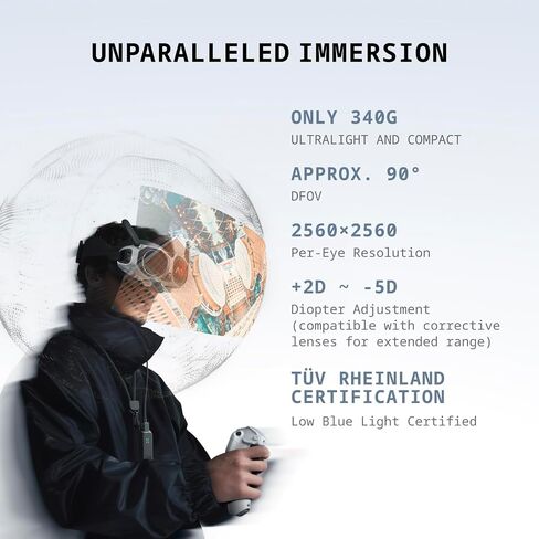 Antigravity A1 Infinity Bundle (3 High-Capacity Batteries) - 8K 360 Drone for Immersive Flight, Point-to-Fly Motion Control, Obstacle Avoidance, Deep Track, Auto Return, 10km Transmission, Auto Edit | Includes Vision Fpv Goggles and Grip Motion Controller in Kuwait