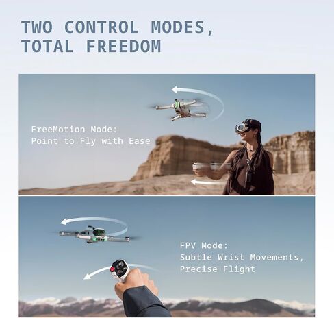 Antigravity A1 Infinity Bundle (3 High-Capacity Batteries) - 8K 360 Drone for Immersive Flight, Point-to-Fly Motion Control, Obstacle Avoidance, Deep Track, Auto Return, 10km Transmission, Auto Edit | Includes Vision Fpv Goggles and Grip Motion Controller in Kuwait