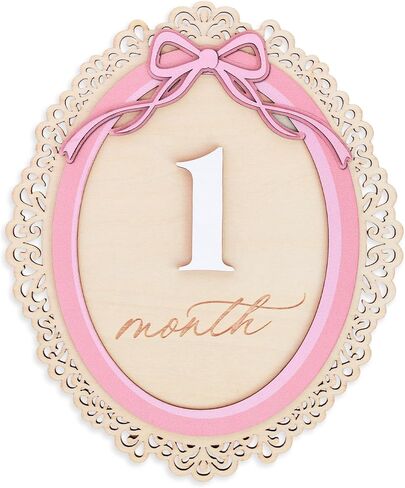 Monthly Baby Milestone Signs, 1–12 Month Photo Markers, Newborn Props, Growth Keepsake, Nursery Room Decor (D28) in Kuwait