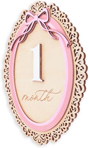 Monthly Baby Milestone Signs, 1–12 Month Photo Markers, Newborn Props, Growth Keepsake, Nursery Room Decor (D28) in Kuwait