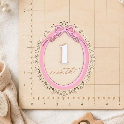 Monthly Baby Milestone Signs, 1–12 Month Photo Markers, Newborn Props, Growth Keepsake, Nursery Room Decor (D28) in Kuwait