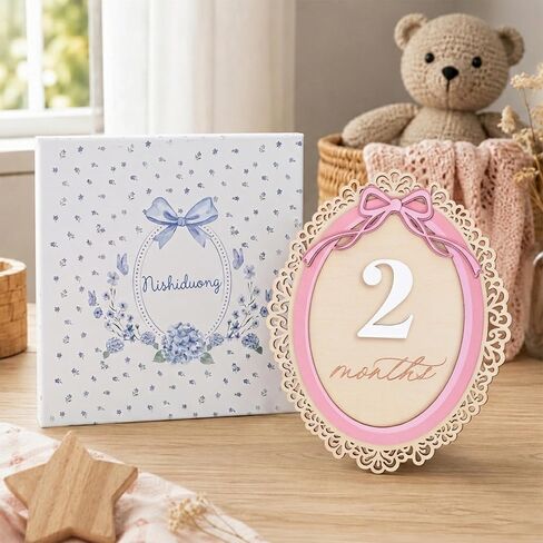Monthly Baby Milestone Signs, 1–12 Month Photo Markers, Newborn Props, Growth Keepsake, Nursery Room Decor (D28) in Kuwait