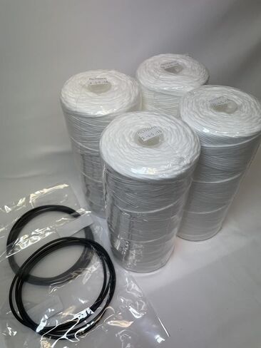 QC Filters, quickchangefilters 5 Micron Polypropylene Cord Wound Water Filter Cartridge, 4.5x10 inch, 4-Pack with 8, O-rings, Compatible with Pentair and Pelican Systems PC40 replacement in Kuwait