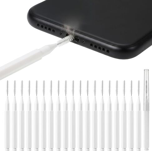 20 Pcs Charging Port Cleaner Anti-Clogging Mini Brushes Cleaner | Phone Port Cleaning Kit, Shower Head Cleaning Brush, for Charging Ports Speaker Bathroom in Kuwait