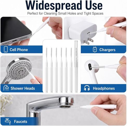 20 Pcs Charging Port Cleaner Anti-Clogging Mini Brushes Cleaner | Phone Port Cleaning Kit, Shower Head Cleaning Brush, for Charging Ports Speaker Bathroom in Kuwait