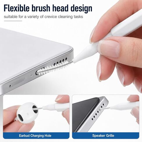 20 Pcs Charging Port Cleaner Anti-Clogging Mini Brushes Cleaner | Phone Port Cleaning Kit, Shower Head Cleaning Brush, for Charging Ports Speaker Bathroom in Kuwait