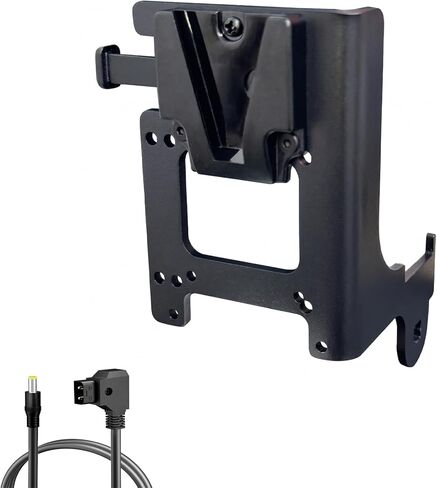 V-Mount Battery Plate for Amaran Halo 60x 100x & Ray 60c 120c Handle, 3mm Stainless Steel V-Lock Power Adapter Bracket with 30cm D-Tap to DC Cable in Kuwait