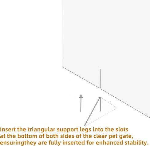 2Pcs Freestanding Pet Gate Support Feet, A Pair of Safety Fence Feet for Clear Acrylic Dog Gate(Compatible Only with Our Store's Products) in Kuwait