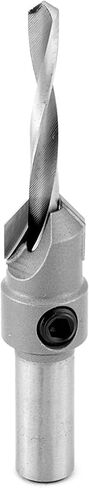 Amana Tool Carbide Tipped Countersink Drill Bit, 55211, 10 Screw, 1/2 Dia x 3/16 Drill Dia x 3/8 Round Shank in Kuwait