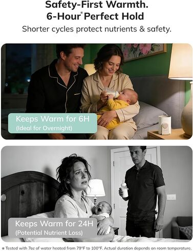 Umimile Portable Bottle Warmer for Travel – Heats the Bottle Directly—No Pouring, Fast Heating Baby Bottle Warmer on The Go, 6 Temp Settings & Auto Keep-Warm,Fits 2.5-3.3in Bottles (Beige) in Kuwait