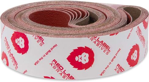 Red Label Abrasives 2 1/2 X 60 Inch 60 Grit Metal Grinding Ceramic Sanding Belts, Extra Long Life, 6 Pack in Kuwait