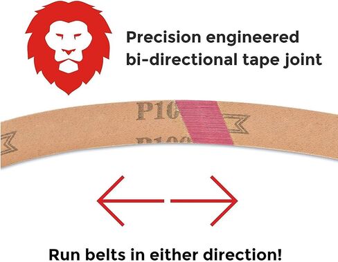 Red Label Abrasives 2 1/2 X 60 Inch 60 Grit Metal Grinding Ceramic Sanding Belts, Extra Long Life, 6 Pack in Kuwait