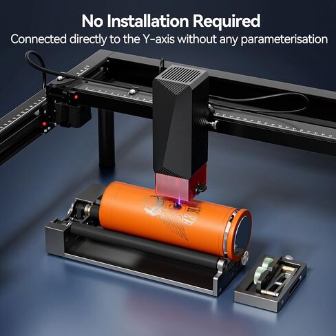 ARot5 Rotary Roller, Y-axis Rotary Roller 360° Rotation Perfect for Engraving Cylindrical Objects, Cups, Bottles, Pens, Adjustable 6-100mm, Only Compatible with Woxcker Engraver (L8 L2 JL7) in Kuwait