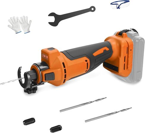 Cordless Drywall Cutting Tool for Dewalt 20V Battery, 30000 RPM Brushless Rotary Saw, Adjustable Depth Drywall Cutting Tool with LED for Cutting Wood Drywall, Sheetrock, Wood(No Battery) in Kuwait