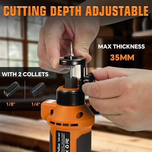 Cordless Drywall Cutting Tool for Dewalt 20V Battery, 30000 RPM Brushless Rotary Saw, Adjustable Depth Drywall Cutting Tool with LED for Cutting Wood Drywall, Sheetrock, Wood(No Battery) in Kuwait