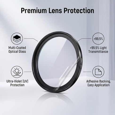 Pomya Ultra Violet Filter, Multi Coated Adhesive Lens Protector High Transmittance for G7X3 G7XIII Camera in Kuwait