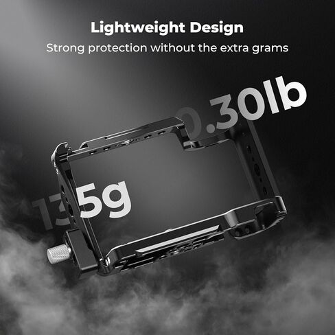 K&F CONCEPT Camera Cage Compatible with Sony ZV-E1 | Lightweight Design, with 1/4"-20 Threaded Hole, 3/8"-16 Threaded Hole, Quick Release Plate for Arca, Built-in Rubber Pad-CS02 in Kuwait