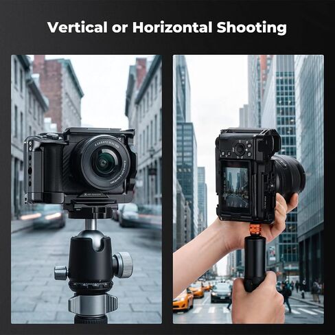 K&F CONCEPT Camera Cage Compatible with Sony ZV-E1 | Lightweight Design, with 1/4"-20 Threaded Hole, 3/8"-16 Threaded Hole, Quick Release Plate for Arca, Built-in Rubber Pad-CS02 in Kuwait