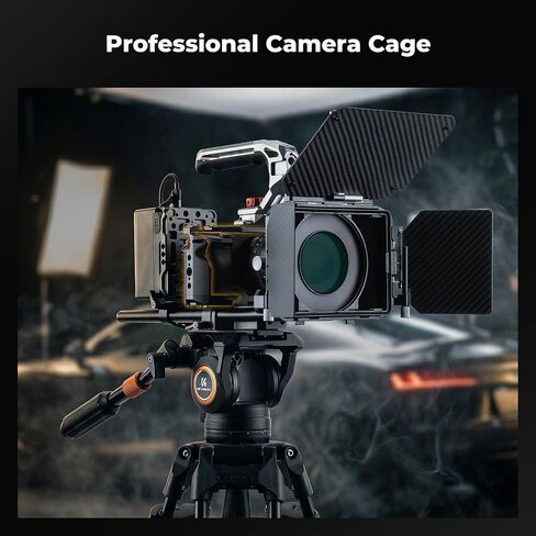 K&F CONCEPT Camera Cage Compatible with Sony Alpha 6500/6400/6300/6000 | Lightweight Design, with 1/4"-20 Threaded Hole, 3/8"-16 Threaded Hole, Quick Release Plate for Arca, Built-in Rubber Pad-CS04 in Kuwait