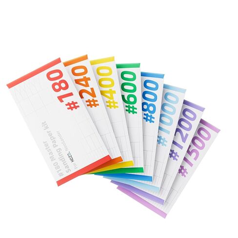 HOZO NeoSander Master Foam Sanding Paper Combo, 32PCS Sandpaper Set with 180-1500 Grits, Each Grit Includes 3 Standard Sheets + 1 Foam Sheet, Sanding Kit for Shaping, Smoothing & Fine Finishing in Kuwait