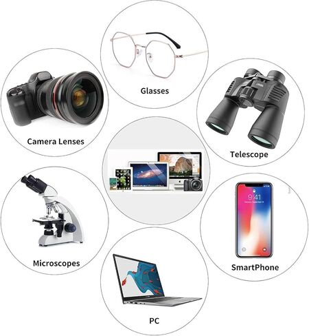 Camera Lens Cleaning Kit, 10Pcs, Optical Len Clean Tools | Lens Brush Pen, Air Blower, Microfiber Cleaning Cloth, Soft Brush, For Sony Canon Nikon Pentax Sony DSLR in Kuwait