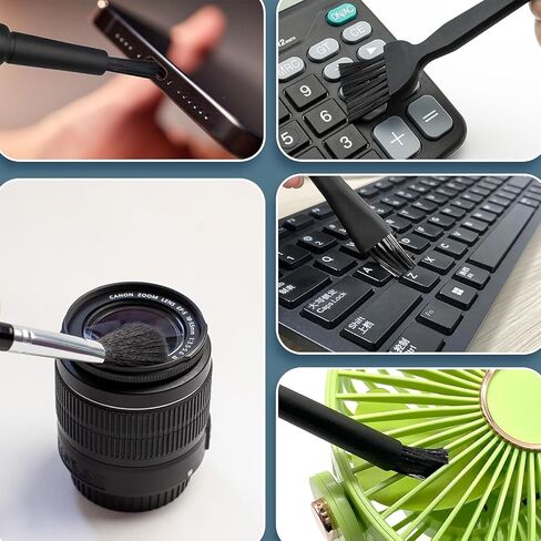 Camera Lens Cleaning Kit, 10Pcs, Optical Len Clean Tools | Lens Brush Pen, Air Blower, Microfiber Cleaning Cloth, Soft Brush, For Sony Canon Nikon Pentax Sony DSLR in Kuwait