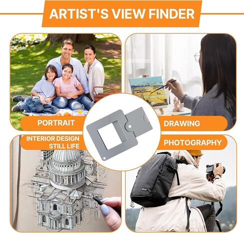 Artist View Finder with Sliding Mechanism, Value Finder with Color Isolation, View Catcher Tool for Painting, Drawing, Photography, and Any Other Place Where, Composition is Required in Kuwait