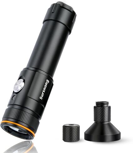 V21 Super Bright 2500 Lumen Dive Light - IP68 Waterproof Underwater Flashlight with 3 Adjustable Beams (Spot/Flood/Wide), for Scuba Diving, Night Diving, Underwater Photography & Macro Video in Kuwait