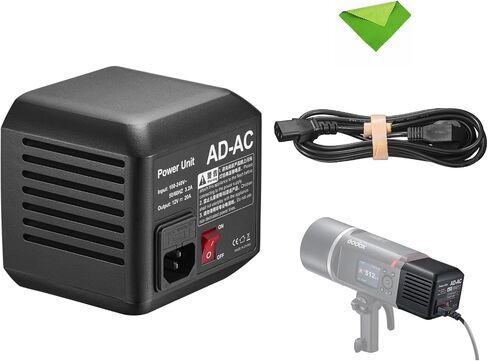 Godox AD-AC Power Source Adapter with 16.4'/5m Cable, for Godox AD600 AD600B AD600M AD600BM AD600BM II for Flashpoint XPLOR 600 Flash Strobe Lights in Kuwait