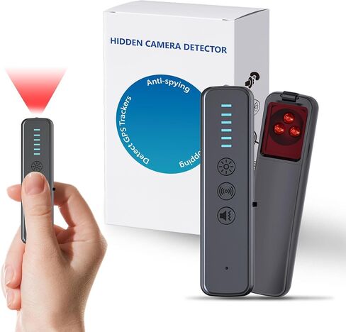 ZHENHAN Premium Hidden Camera & GPS Tracker Detector – RF Signal Spy Camera Finder with 25H Long Battery Life, Anti-Spy Surveillance, Compact Travel-Friendly Design (S600 Black) in Kuwait