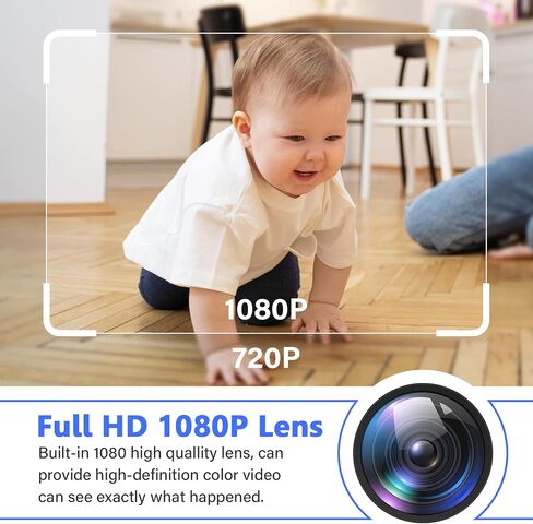 Security Camera, Hidden Camera Frame, 1080P Spy Camera with Photo Frame, No WiFi Nanny Cam Loop Recording for Indoor Surveillance in Kuwait