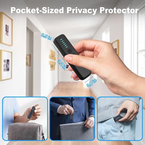 ZHENHAN Premium Hidden Camera & GPS Tracker Detector – RF Signal Spy Camera Finder with 25H Long Battery Life, Anti-Spy Surveillance, Compact Travel-Friendly Design (S600 Black) in Kuwait