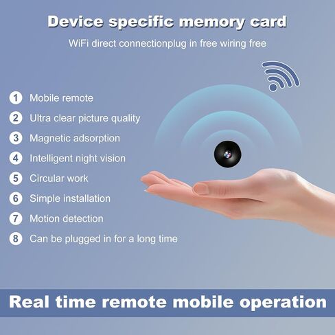 Hidden Camera 2K WiFi Spy Camera Wireless Nanny Cam Motion Detection | Spy Camera Hidden Camera 2K WiFi Wireless Nanny Cam with Motion Detection, Long Battery Life Mini Indoor Security Camera in Kuwait