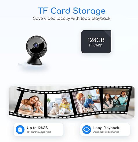 Hidden Camera 2K WiFi Spy Camera Wireless Nanny Cam Motion Detection | Spy Camera Hidden Camera 2K WiFi Wireless Nanny Cam with Motion Detection, Long Battery Life Mini Indoor Security Camera in Kuwait