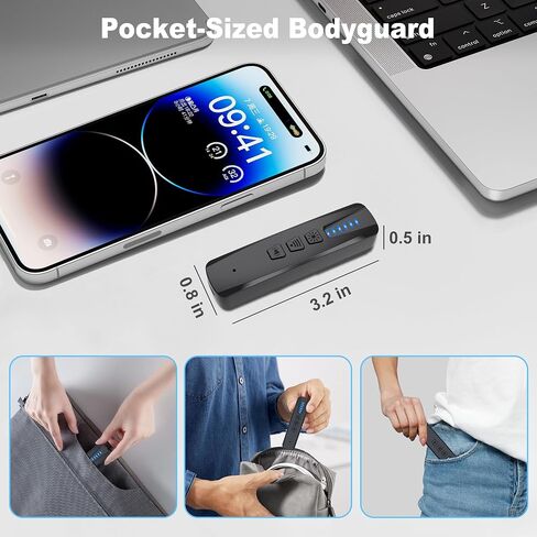 ZHENHAN Hidden Camera & Bug Detector – Portable Anti-Spy Device for GPS Trackers, Wireless Bugs | Travel, Home, Office Security (Black) in Kuwait