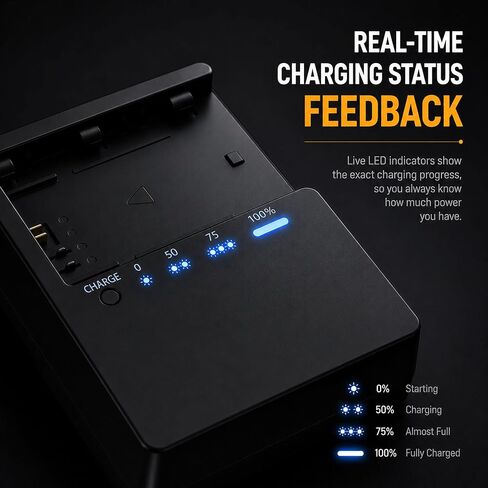 Portable LP-E6NH LP-E6N Charger Compatible with Canon Mirrorless DSLR Cameras EOS R5 R6 5D 6D 7D 80D 70D 60D, 8.4V 1.2A Fast Charging Power Supply with Smart LED Indicator in Kuwait