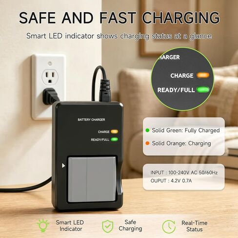 CB-2LH CB-2LHE Charger for NB-13L, Quick Wall Charger Compatible with Canon PowerShot G7 X Mark II, G7 X Mark III, G5 X Mark II, G9 X Mark II, SX740, SX730, SX720, SX620 HS, G1 X Mark III in Kuwait