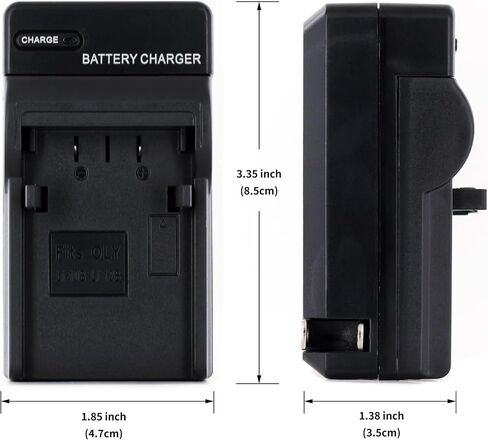 Norifon LI-10B Wall Charger for Olympus Camedia C-470, C-50 | Compaitble with Olympus Camedia C-5000, C-60, C-70, C-7000 Zoom, C-760, C-765, D-590 Zoom with Foldable Plug in Kuwait