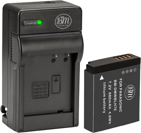 BM Premium DMW-BLH7 Battery and Charger for Panasonic Lumix DC-GX850, DMC-LX10, DMC-LX15, DMC-GM1, DMC-GM1K, DMC-GM1KA, DMC-GM1KS, DMC-GM5, DMC-GM5KK Digital Camera in Kuwait