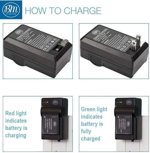 BM Premium DMW-BLH7 Battery and Charger for Panasonic Lumix DC-GX850, DMC-LX10, DMC-LX15, DMC-GM1, DMC-GM1K, DMC-GM1KA, DMC-GM1KS, DMC-GM5, DMC-GM5KK Digital Camera in Kuwait