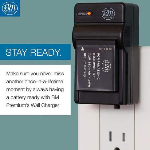 BM Premium DMW-BLH7 Battery and Charger for Panasonic Lumix DC-GX850, DMC-LX10, DMC-LX15, DMC-GM1, DMC-GM1K, DMC-GM1KA, DMC-GM1KS, DMC-GM5, DMC-GM5KK Digital Camera in Kuwait