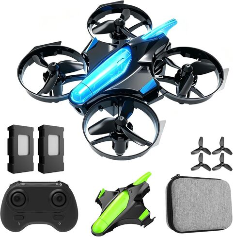 Mini Drone for Kids 8-12 and Beginners, RC Quadcopter Toy with Auto Hovering, One Key Start/Landing, Headless Mode, 3D Flips, Circle Fly, Indoor Small Drone Gift for Boys and Girls in Kuwait